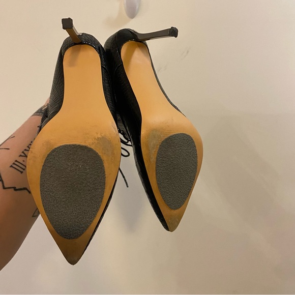 Wet Kiss Black Ankle Boots Stiletto Heel Pointed Toe Size 10 - Picture 10 of 13